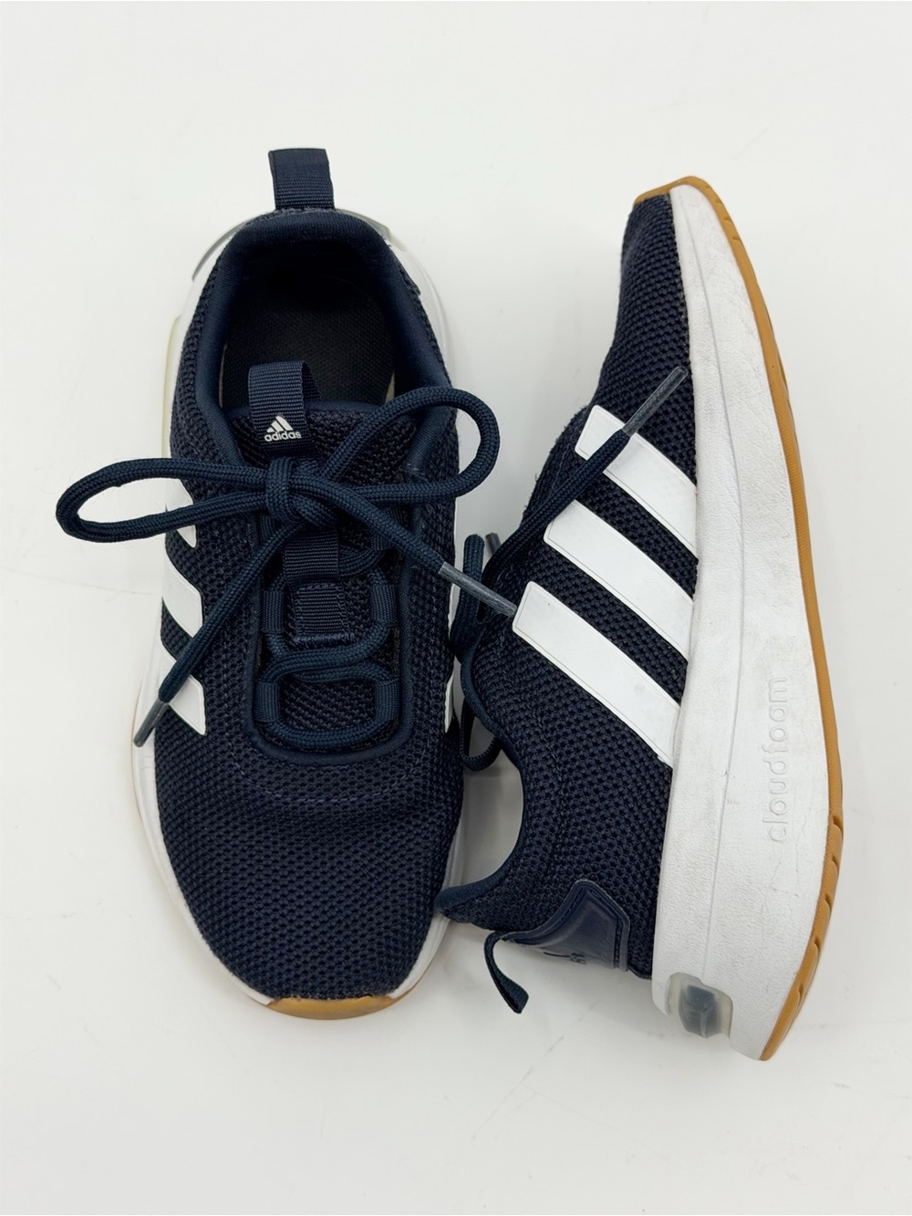 Adidas Racer TR23 Kids Navy & White Cloudfoam Sneakers Size 13K - Picture 2 of 12